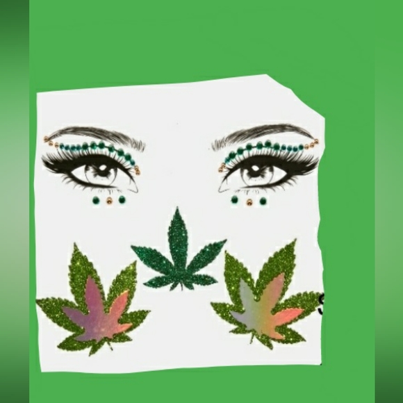 Weed Be Good Face & Body Jewels - Picture 1 of 3